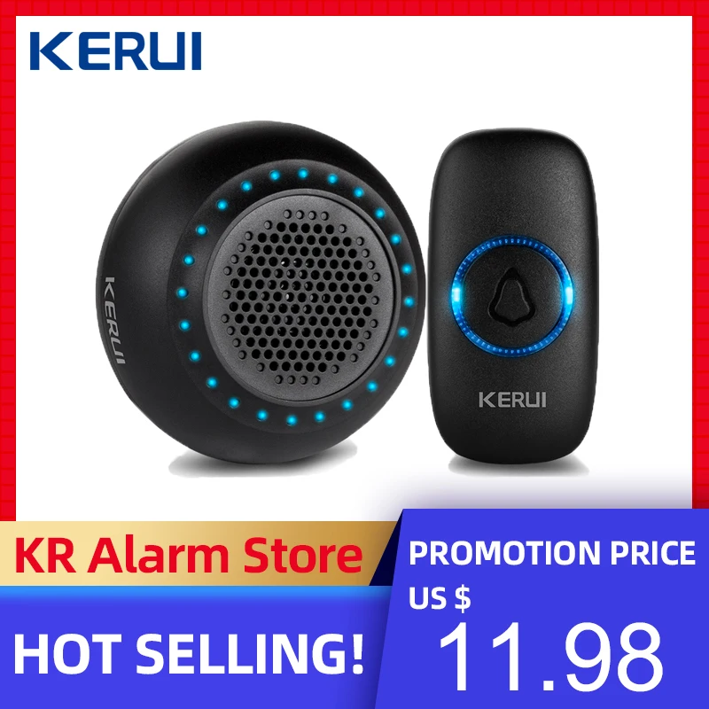 KERUI Добро пожаловать домой Беспроводной дверной звонок домашний светодиодный