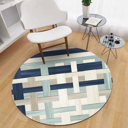 Скандинавский современный геометрический Коврик круглый мягкий bспальня компьютерный стул домашний коврик