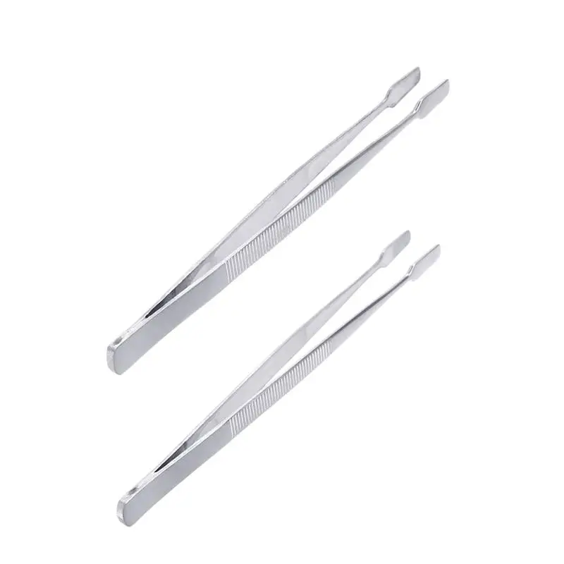 Tweezer Tool Stamp Tweezers 2pcs Philately Round Postage Stamps Collector Stainless Steel