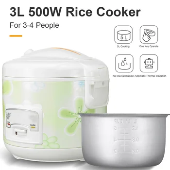 

3L 500W Multifunction Electric Rice Cooker Alloy Cast Iron Heating Pressure Cooker Soup Cake Maker Home Kitchen Appliances