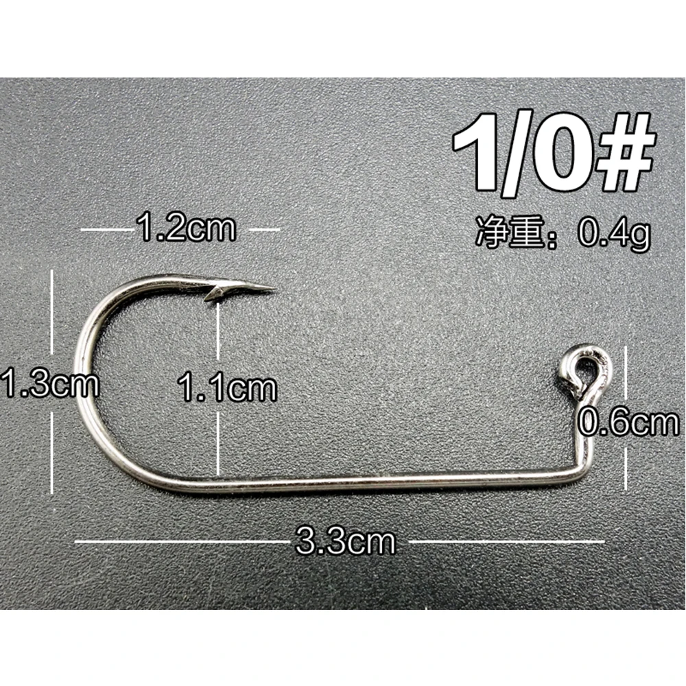Flat Mouth Hook Fishhooks Gadget Carp Barbed 50PCS Strong Hooks Bait Holder Sturgeon Fishing Tackle Outdoor Tool Tuna