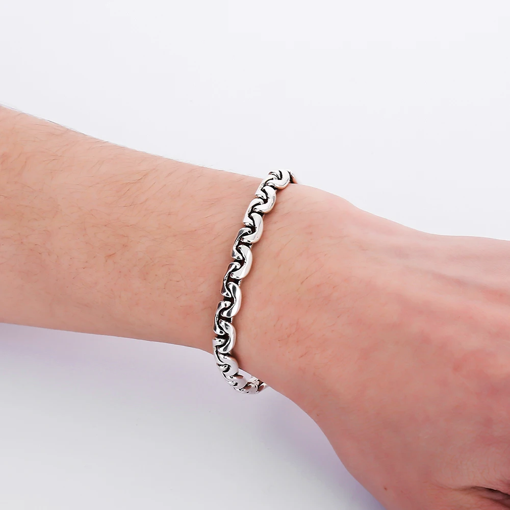 Древний цвет Мотоциклетная цепь браслет Будда ювелирные изделия панк