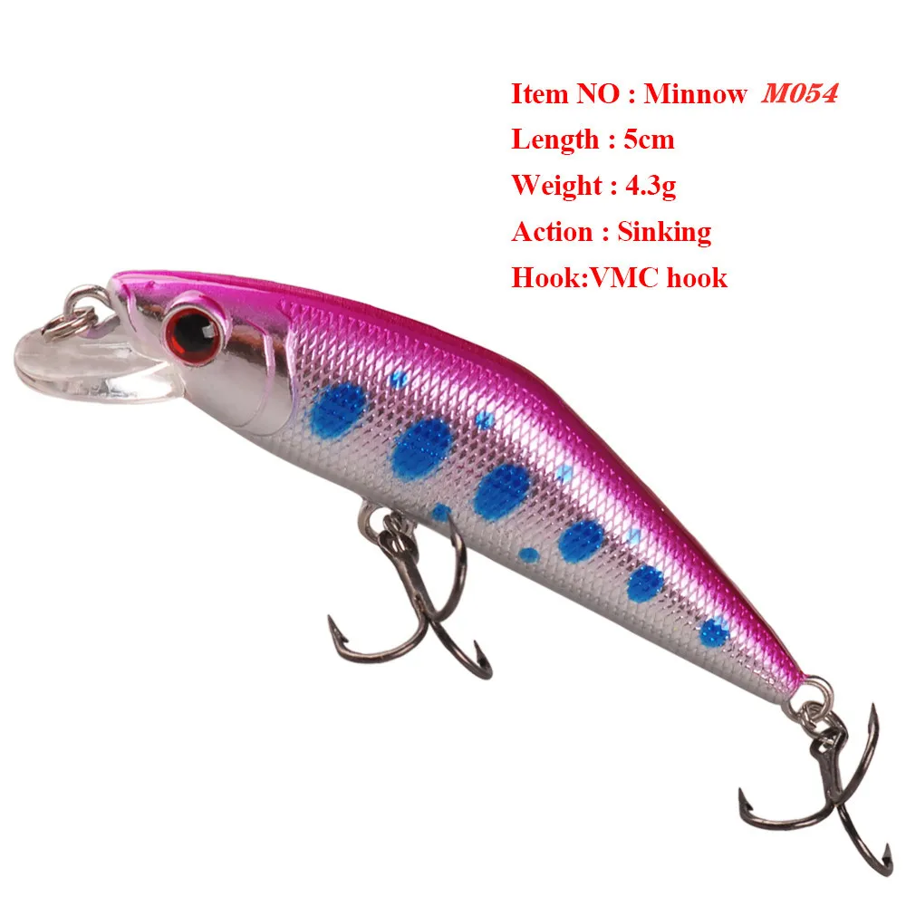 Sinking trout minnow 4.3g isca artificial wobblers fishing lure bionic plastic hard bait for sea fishing bass trout pike pesca Sinking trout minnow 4.3g isca artificial wobblers fishing lure bionic plastic hard bait for sea fishing bass trout pike pesca