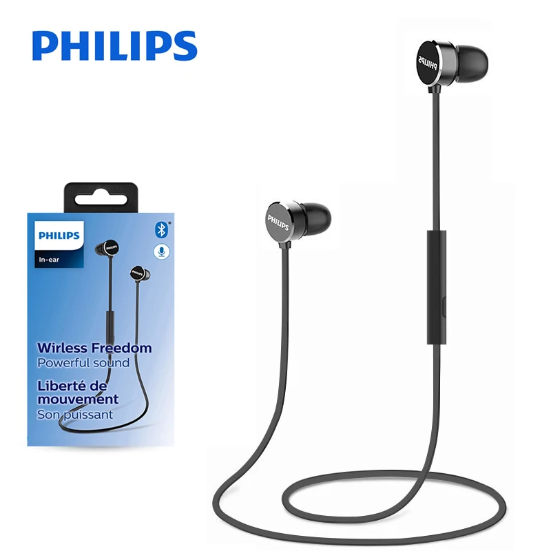 PHILIPS TAUN102 Bluetooth 5.0 In-ear Headset Hanging neck Magnetic for Sports With microphone Support official verification NEW |