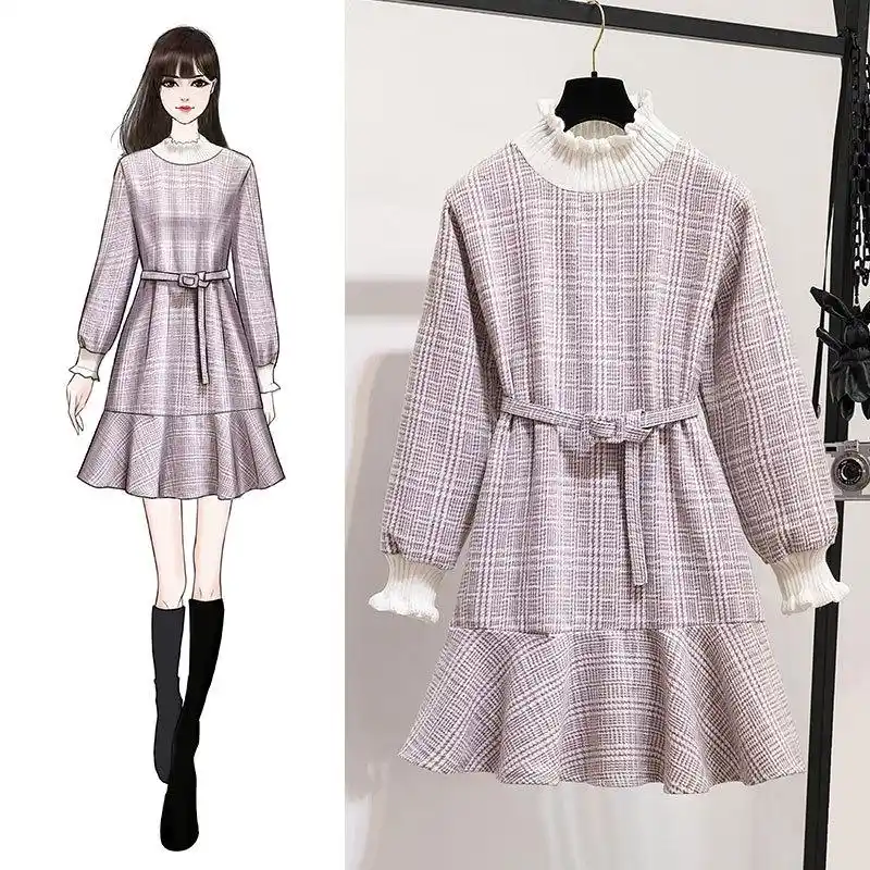 woolen short dresses