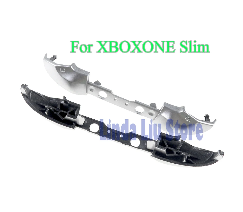 50 шт./лот хромированные Серебристые кнопки для XBOX ONE Slim LB RB черные бамперы