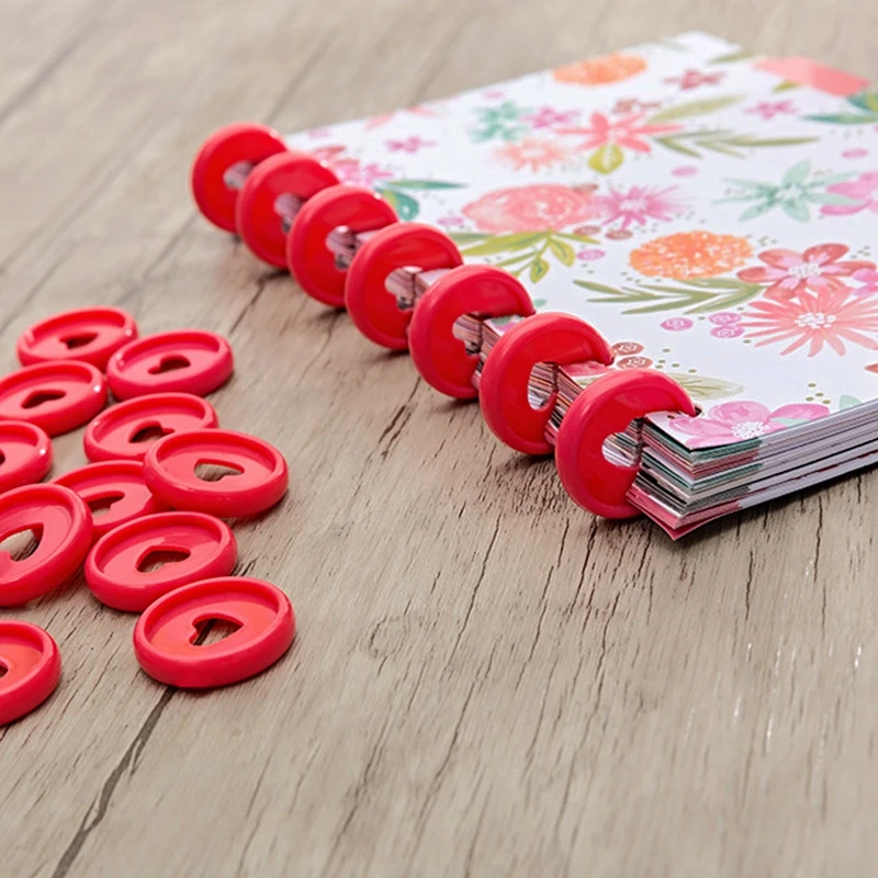 100 шт твердое сердце связующего кольца для ноутбуков 24 мм Diy Happy Planner диски