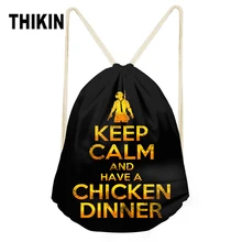 THIKIN Hot Games PUBG плеер, мужской рюкзак, подростковые школьные сумки, рюкзаки для мальчиков, школьная сумка, сумка на шнурке, водонепроницаемая сумка