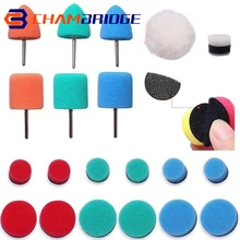 22pc esponja polimento enceramento almofada de polir kit lã roda para limpeza do carro plana remove arranhões beleza rotativa ferramenta acessórios
