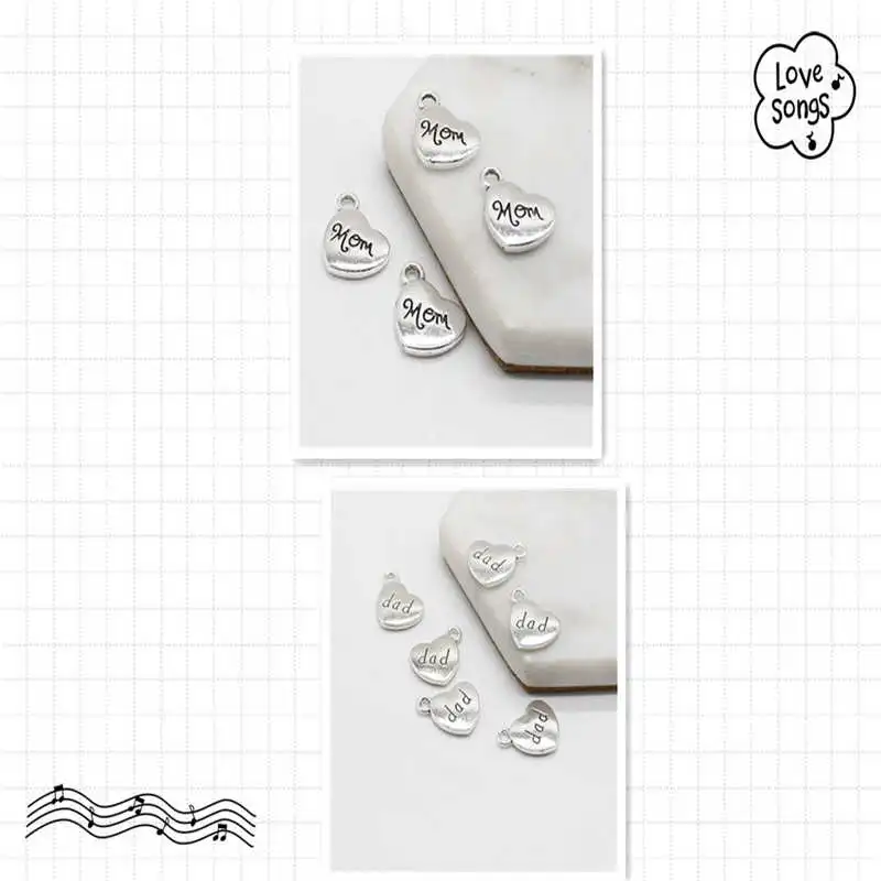 8 дюймов старинная серебряная посуда милые сердца с Антигуа мандариком колготки