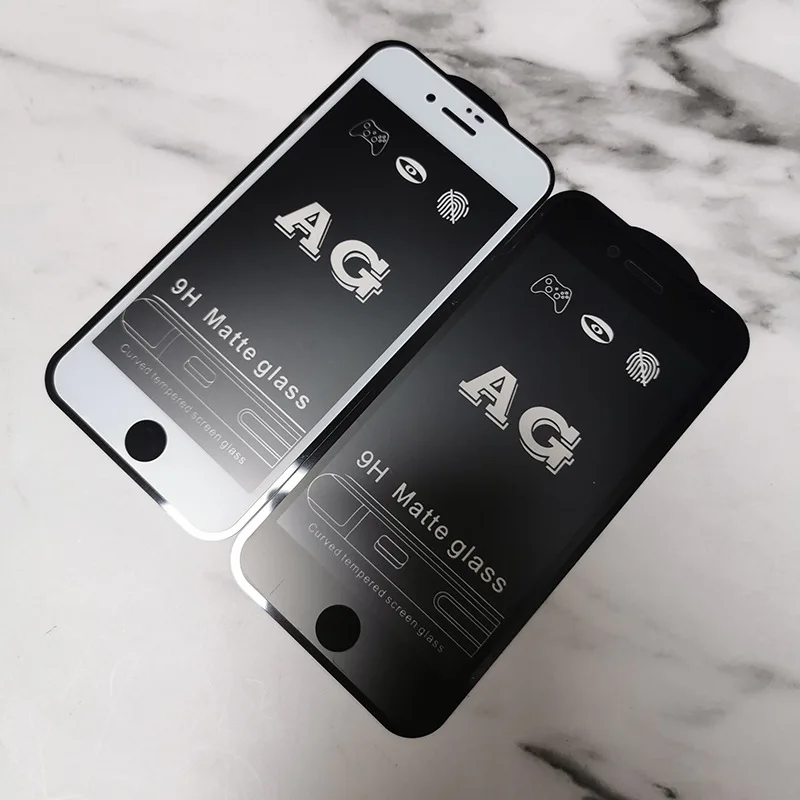 50Pcs/Lot AG Matte Glass For 11 Pro Max SE 2020 X XR XS Max 6 S 8 7 Plus Anti-Fingerprint Frosted Screen Protector For iPhone 11