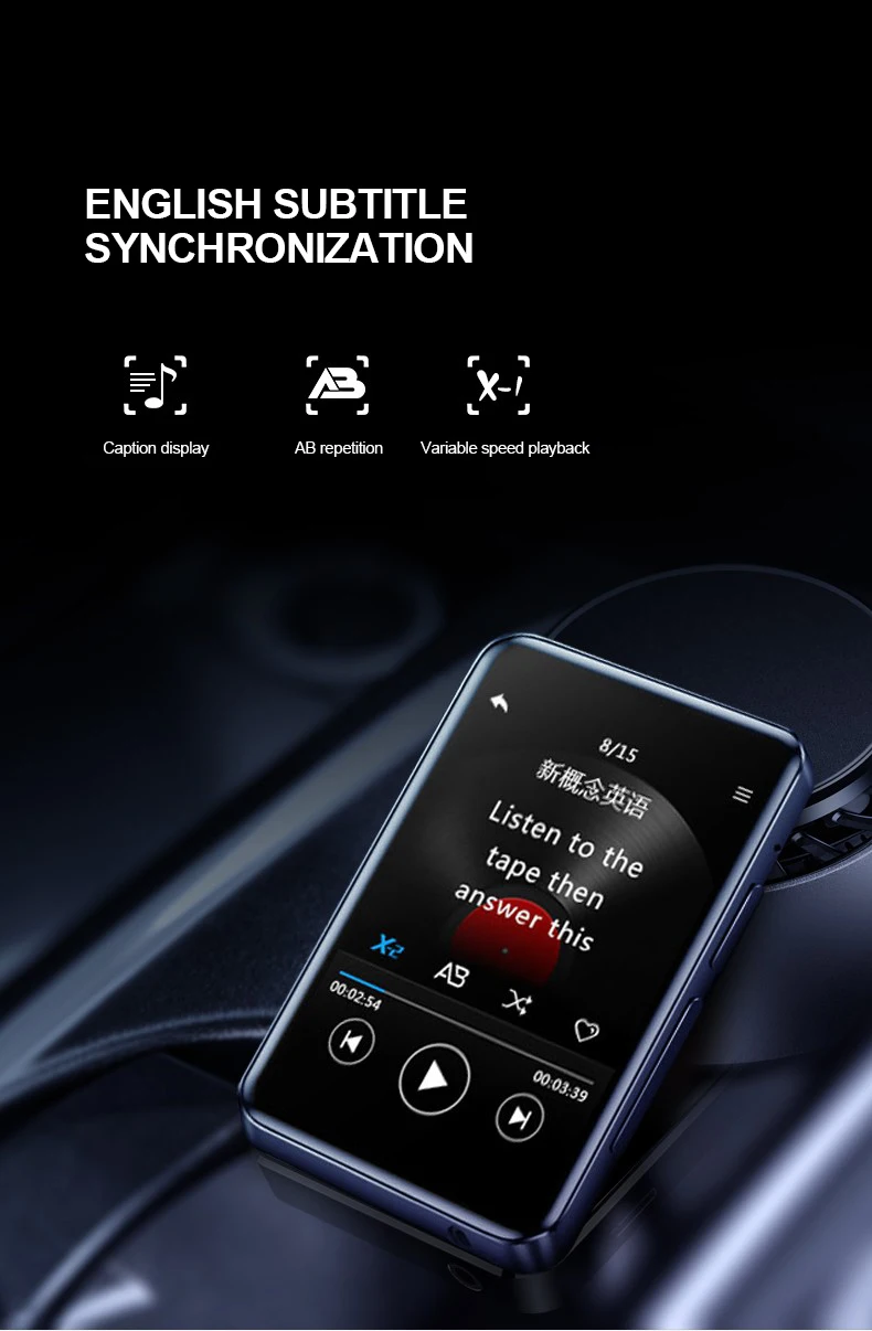 Newsmy A25 мини MP3-плеер Bluetooth 5,0 2,4 дюймов полный сенсорный экран электронная книга ридер HiFi Loseless 4 ГБ 8 ГБ музыкальный плеер