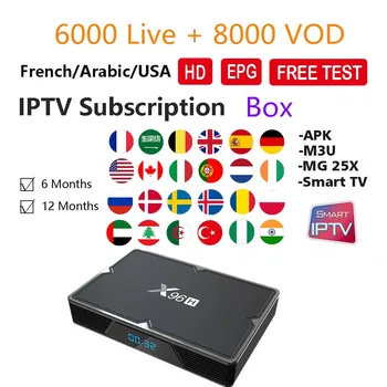

Europe IPTV Box X96H smart tv box android 9.0+1 year IPTV subscription IPTV France Arabic Nordic Spain IPTV M3U Android tv box