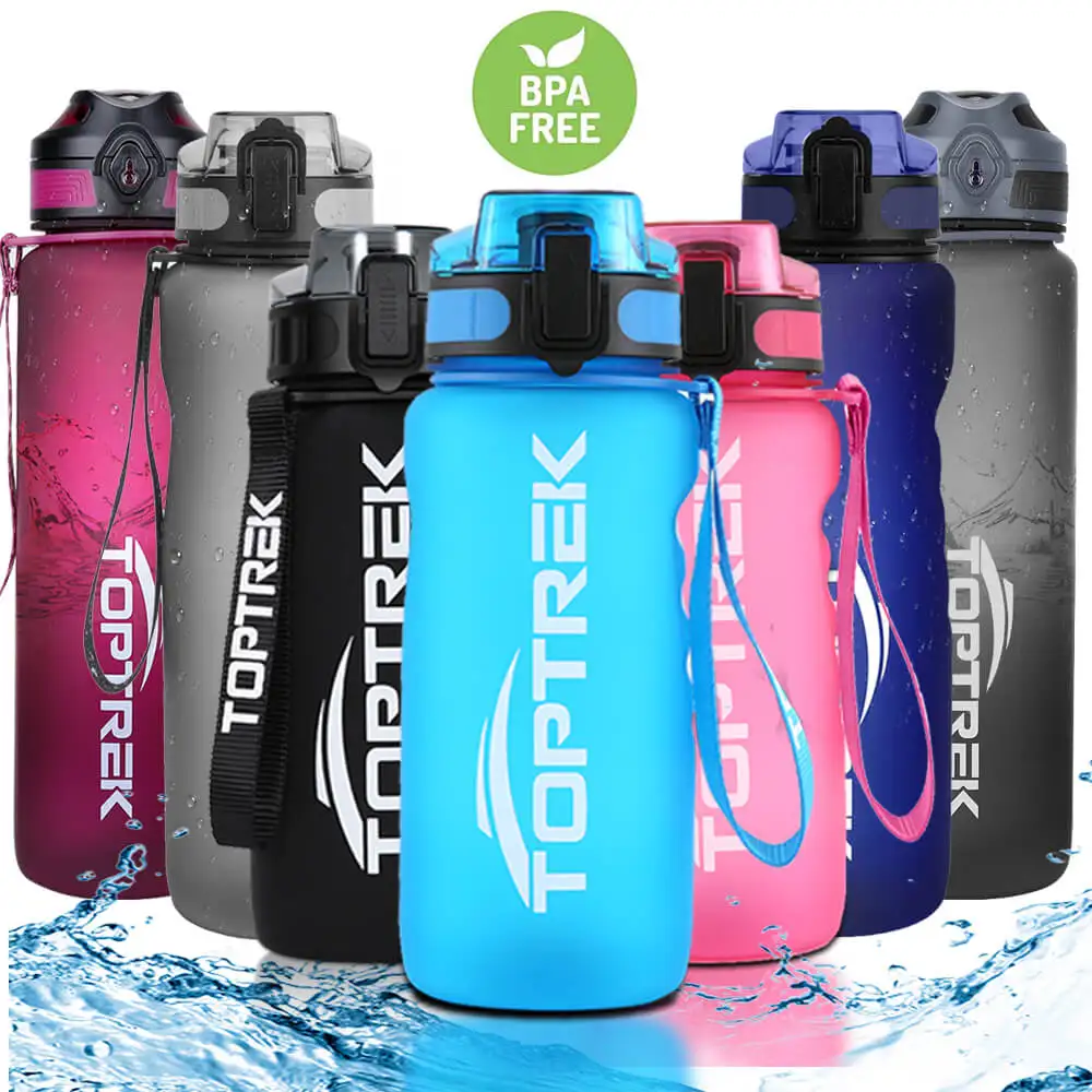 Toptrek Sport Water Bottle 650ML/1000ML BPA Free Drinkware Outdoor Drinking Waterbottle Protein Shaker Leak-Proof My Drink Bottl water bottle sports bottle