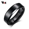 Vnox Black Tungsten Carbide Men's Ring Wedding Engagement Ring for Man Jewelry 6mm Wide Anillos 1
