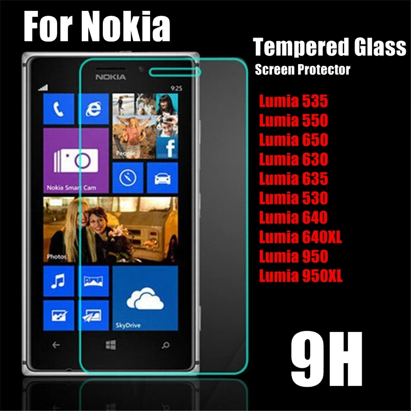 Закаленное стекло для Microsoft Lumia 535 550 650 630 635 530 640 950 Защита экрана Nokia XL 640XL 950XL |