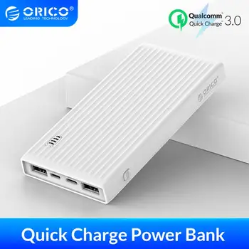 

ORICO 20000mAh QC 3.0 Power Bank Portable Two-way Fast Charging 18W Max Output External Battery for Xiaomi Samsung