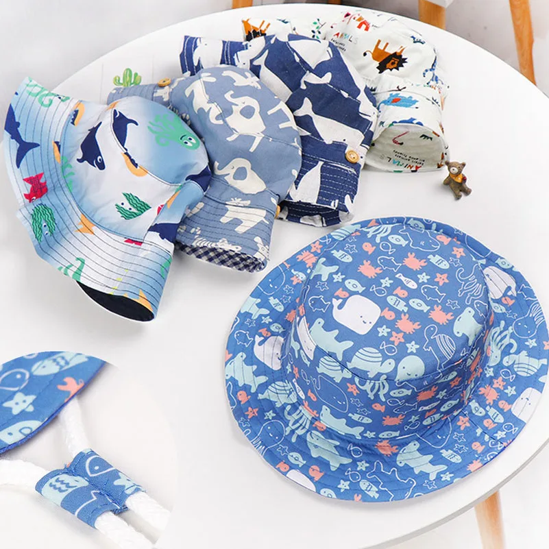 

Fashion Summer Baby Hat for Girls Boys Kids Bucket Hat Summer Autumn Travel Beach Hat Animal Graffiti Baby Cap Sun Hats 1-2Years