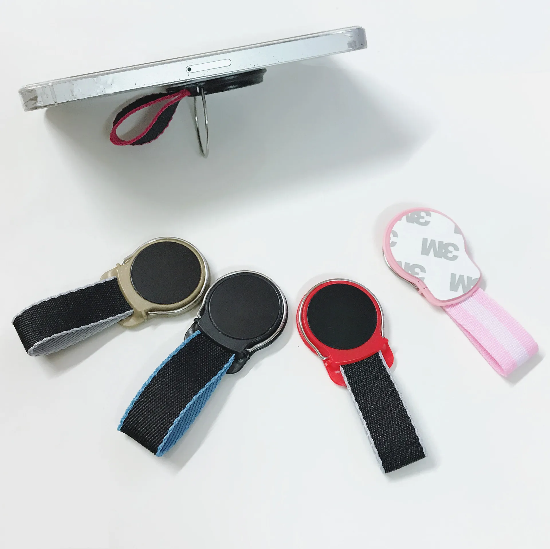 

Custom LOGO mobile phone in disk support fastened ring back support lazy mobile phone support plastic bandage cloth