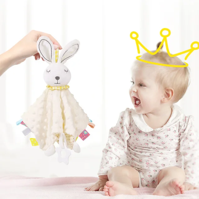 Baby Sleeping Dolls Plush Stuffed Toys Cartoon Bear Bunny Soothe Appease Towel Appease Doll For Newborn Soft Comforting Bib Gift 2