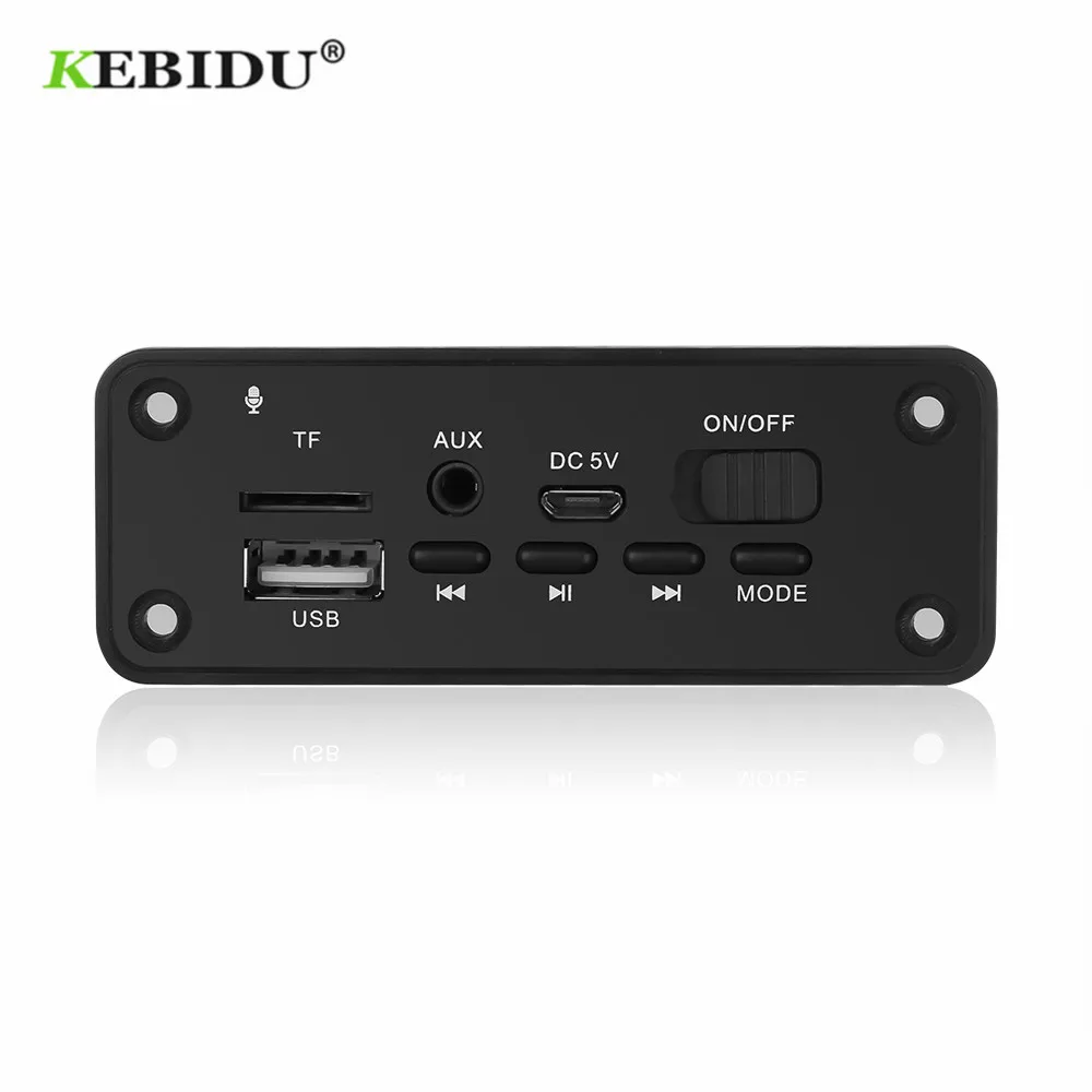 KEBIDU DC 5 в Bluetooth MP3 WMA декодер плата аудио модуль USB TF Радио беспроводной fm-приемник mp3-плеер 2 x 3W усилитель для автомобиля