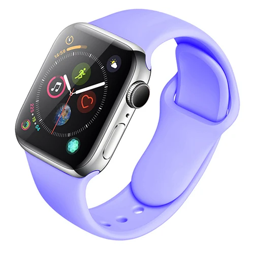 Силиконовый ремешок для часов Apple Watch 5 4 44 мм 40 мм ремешок для iwatch Apple Watch Series 3 2 1 38 мм 42 мм полосы - Band Color: color 34