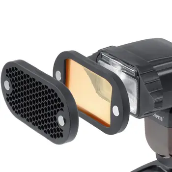 

Mini Black Magnetic Silicone Honeycomb Grid Cover Diffuser Reflector for Selens Flash Speedlight Accessories Kits LX9B