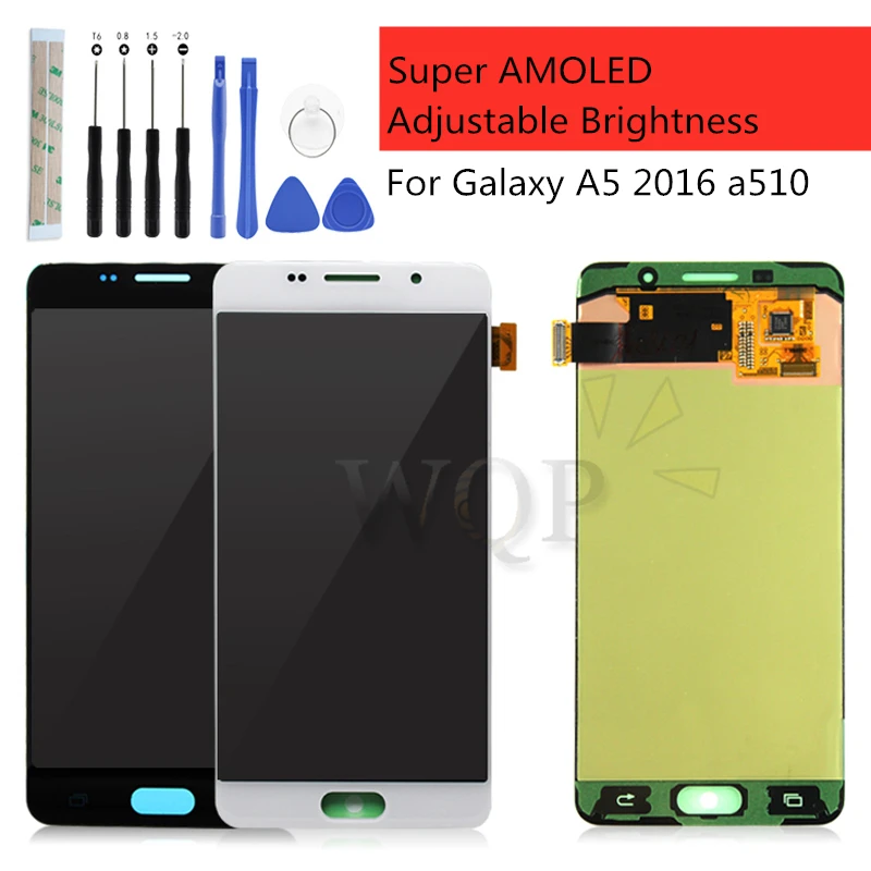 Super AMOLED для SAMSUNG GALAXY A5 2016 a510f дисплей сенсорный экран ЖК дигитайзер в сборе pantalla