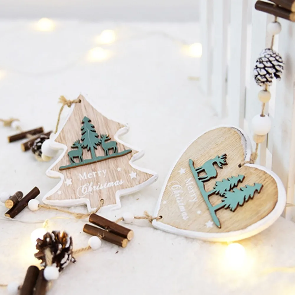 

Wooden Car Drop Ornament Christmas Bell Pendant Hanging With Carving Alpaca Pattern For Holiday Christmas Tree Decor Nordic