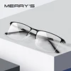MERRYS-Montura de aleación para gafas para hombre, anteojos masculinos de diseño ultraligeros, cuadrados, de estilo de negocios, graduadas, para miopía, S2051 ► Foto 1/6