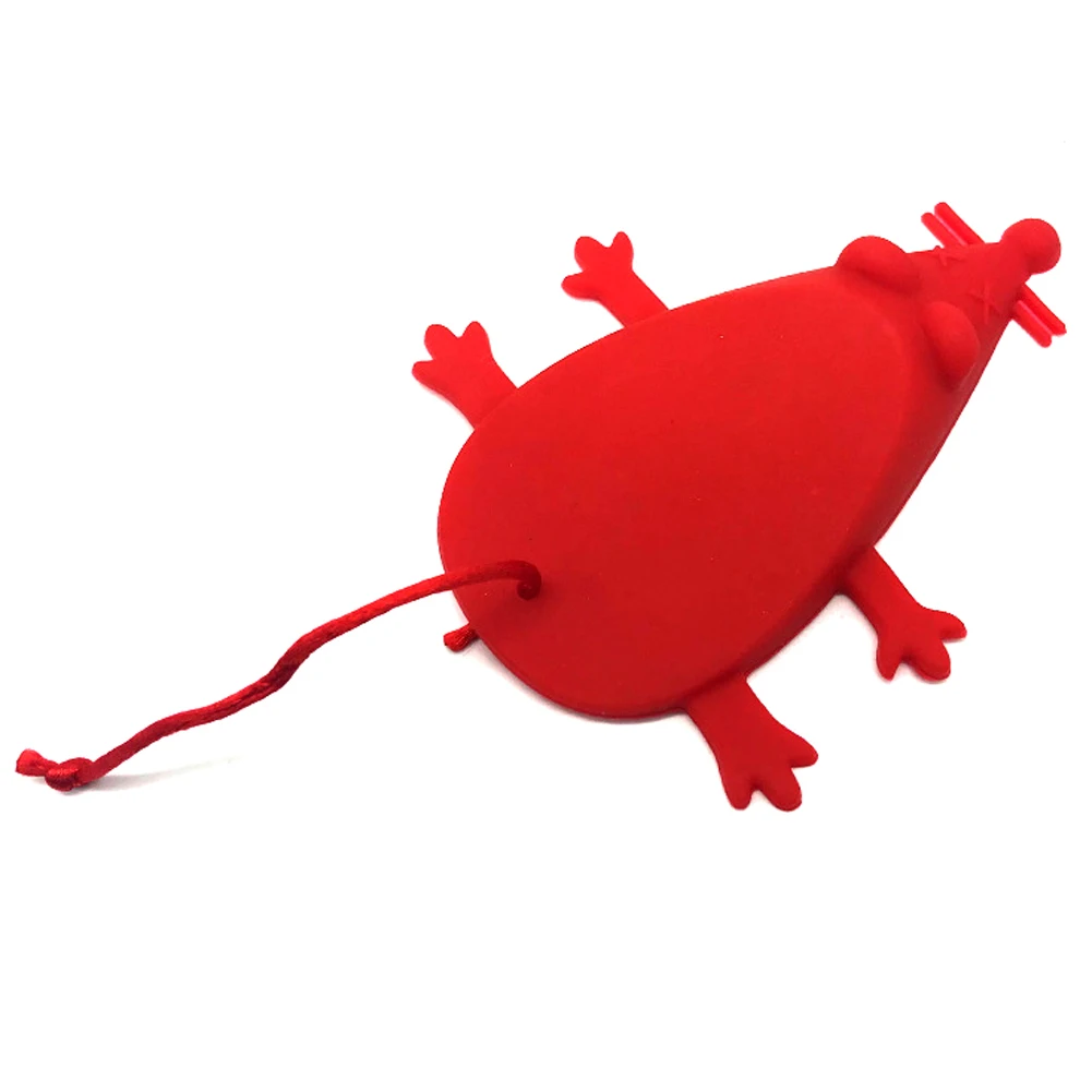 Big red Силиконовые дверные Стопперы в форме крысы из мультфильма, цветные дверные стопоры для защиты пальцев, безопасные дверные проемы для ухода за ребенком - Цвет: Big red