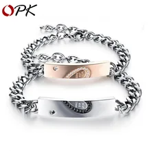 Брендовый браслет из титана и стали, сердце, любовь, пара браслетов, Персиковое сердце, украшение на руку, подарок на день Святого Валентина, женский браслет для мужчин