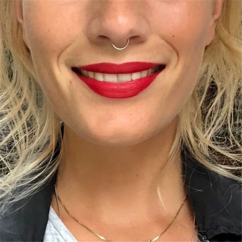 1PCS Nose Rings Personality Simple Punk Clip Ladies Lip Ring Earrings Spiral Hook Artificial Nasal Septum Men's Nose Jewelry