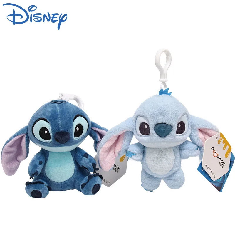 11-14cm Disney Lilo And Stitch Plush Toy Anime Cute Things Kawaii Keychain Plushie Kids Dolls Girls Boy Gift For Girlfriend