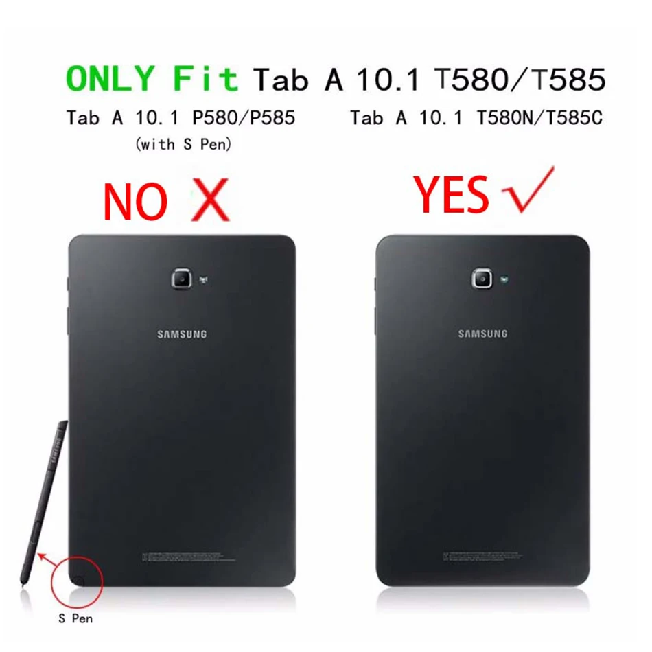MTT PU 가죽 케이스 삼성 갤럭시 탭 A A6 10.1 인치 SM-T580 T585 트라이 폴드 플립 스탠드 스마트 태블릿 커버 보호 funda