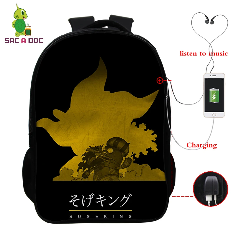 Mochila аниме один кусок рюкзаки многофункциональный USB зарядка латоп рюкзак школьные сумки для подростков девочек мальчиков путешествия рюкзак - Цвет: 28