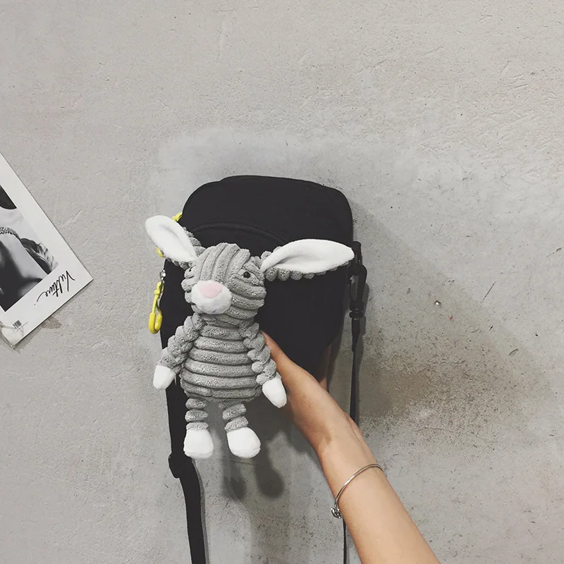 

Harajuku Creative Animal Doll Women Shoulder Messenger Bags Canvas Female Crossbody Bag Itabag Travel Small Square Bag 2019