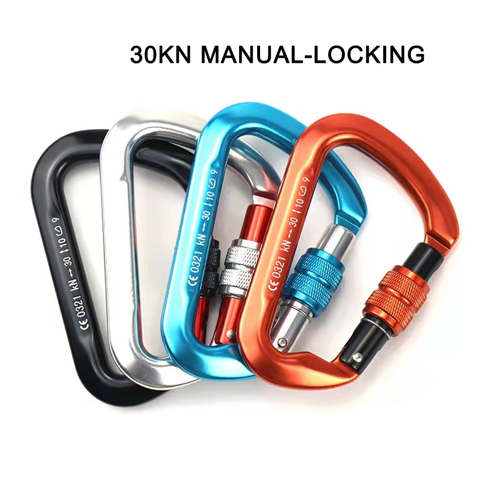 Auto Locking Climbing Carabiners Heavy Duty 30KN Rock Climbing