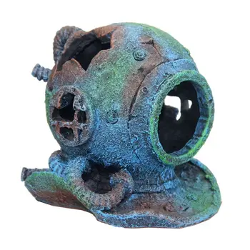 

Diving Helmet Wreck Aquarium Fish Tank Landscaping Decoration Vintage Decorative