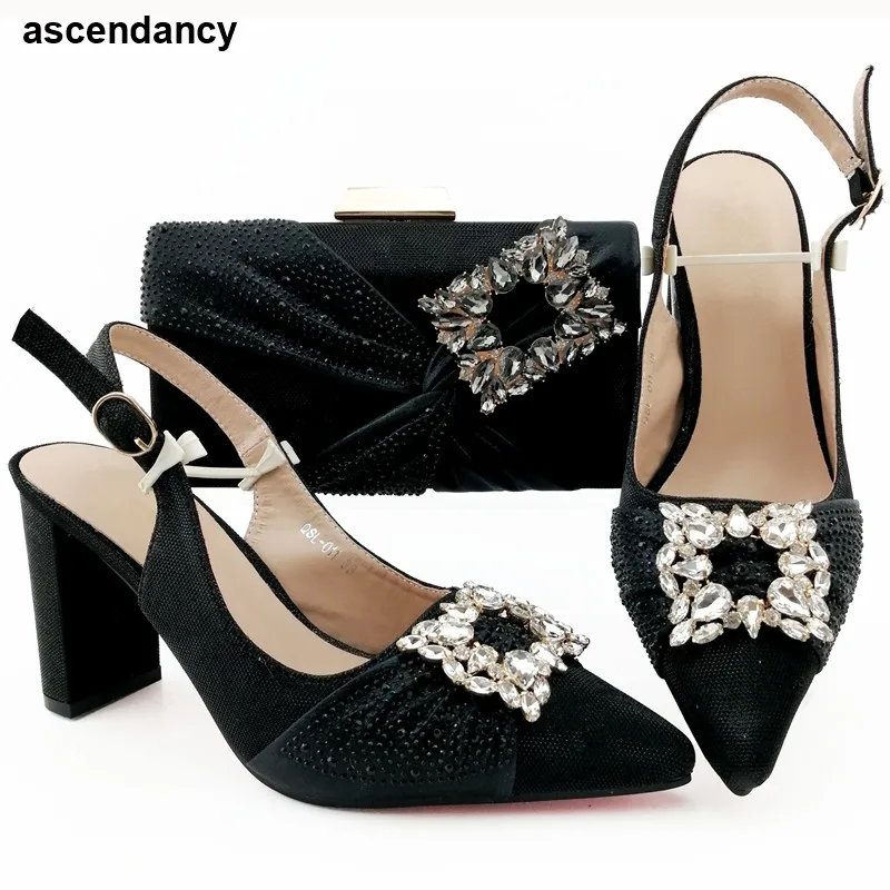 

Latest Design Nigerian Shoes and Matching Bags Spring Shoes Platform Women African Wedding Italian Shoe and Bag Sets Ladies