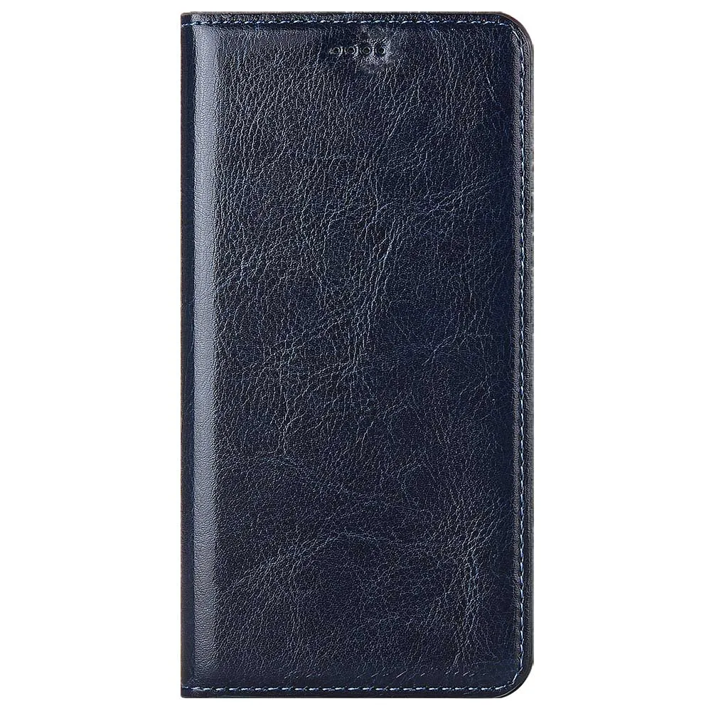 Magnetic Genuine Leather Flip Wallet Phone Case Cover