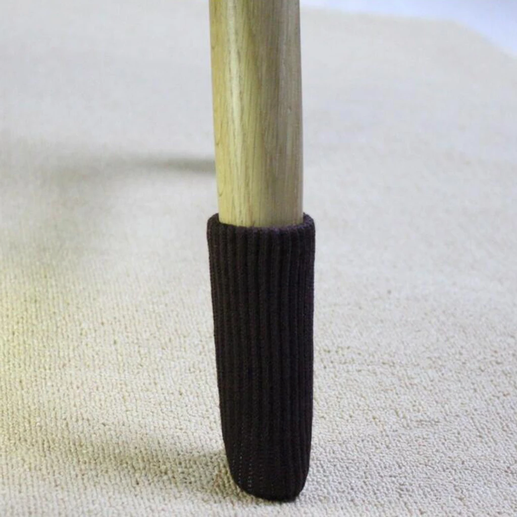 4 Pcs for Girth 9-18cm Furniture Feet Caps Covers/Knitted Chair Leg Socks Hardwood Floor Protector