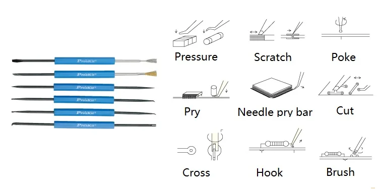 Инструменты для пайки Pro'skit DP-3616, вспомогательные инструменты для пайки, набор для пайки - купить по выгодной цене | AliExpress