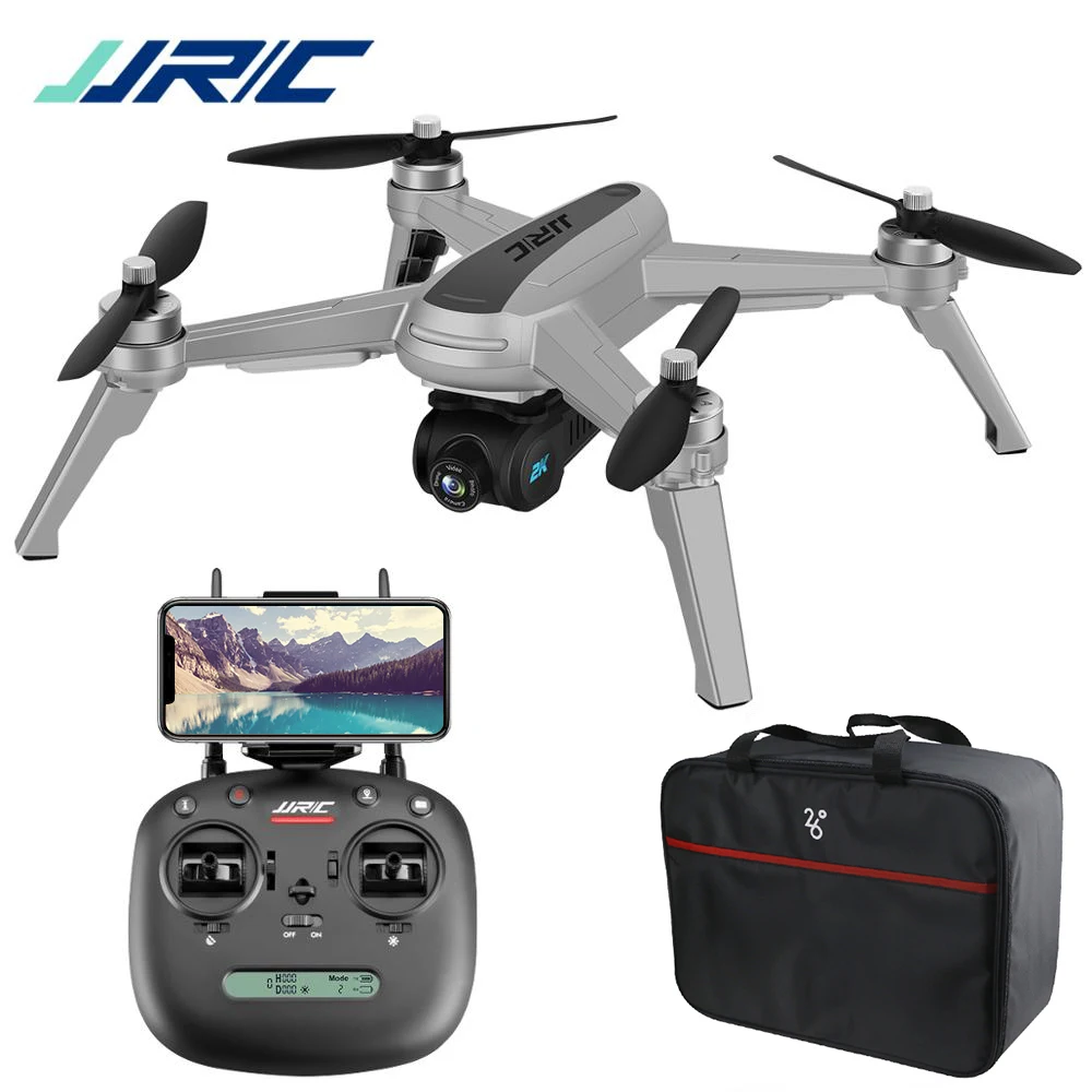 Бесщеточный Дрон с видеокамерой 2K FHD Квадрокоптер JJRC JJPRO X5 30 км/ч 20 минут полета 5G