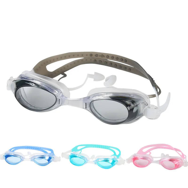 

[Boxed Goggles] Adult for Both Men And Women a Goggles with One-piece Earplug Waterproof High-definition Anti-fog Swimming Goggl