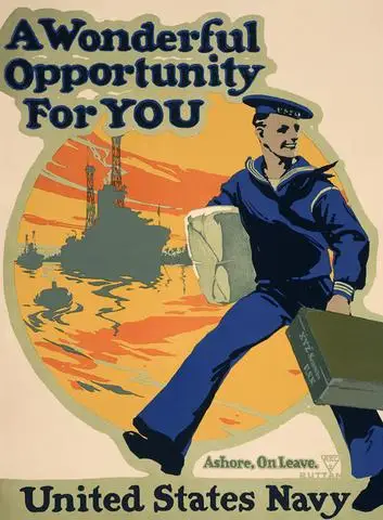 A Wonderful Opportunity History WWI WW1 Propaganda Poster Vintage Retro Canvas DIY Wall Stickers Home Posters Art Bar Decor | Дом и сад