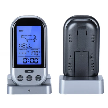 

Digital Wireless Oven Thermometer Meat BBQ Grilling Food Probe Kitchen Thermometer Cooking Tools With Timer Alarm