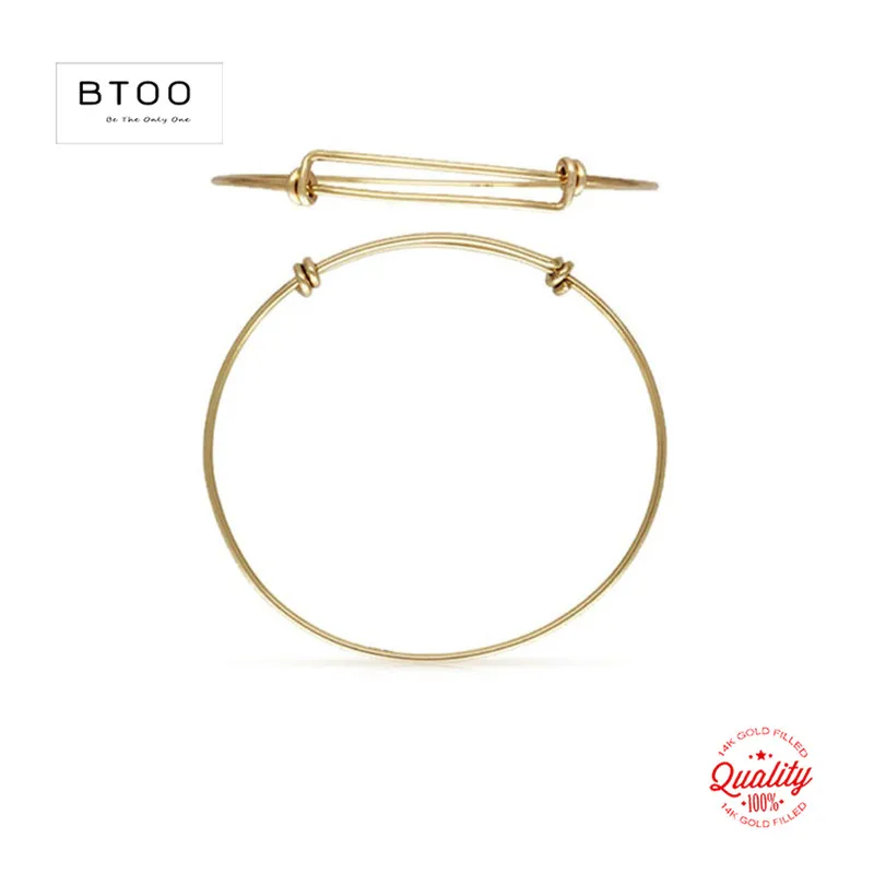 14K Gold Filled Adjustable Bangle Handmade Jewelry Boho Charms Bracelets Vintage Bridesmaid Gift Women Jewelry