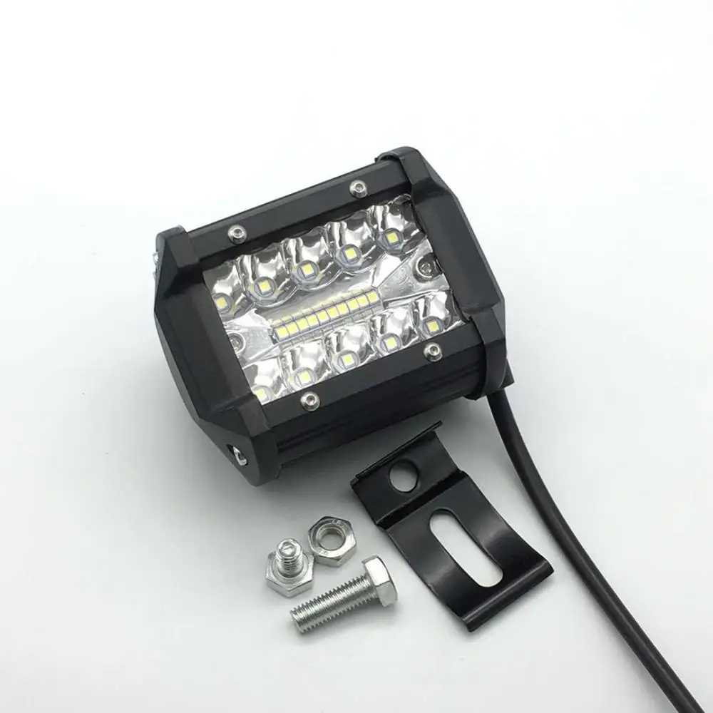 LED White 60 Вт внедорожный светодиодный светильник для автомобиля комбинированные балки внедорожника ATV трактора лодки грузовики 12 В 24 в рабочий свет светодиодный светильник на крыше для джипа - Цвет: LED White