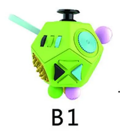 Портативный 12-сторонние креативный пазл игрушка для снятия стресса в кости анти-Тревога игрушка для детей и взрослых, рождественский подарок, декомпрессии магический куб - Цвет: B1